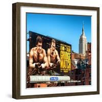 Urban Winter Scene at Meatpacking District with the Empire State Building View-Philippe Hugonnard-Framed Photographic Print