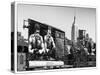 Urban Winter Scene at Meatpacking District with the Empire State Building View-Philippe Hugonnard-Stretched Canvas