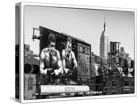 Urban Winter Scene at Meatpacking District with the Empire State Building View-Philippe Hugonnard-Stretched Canvas