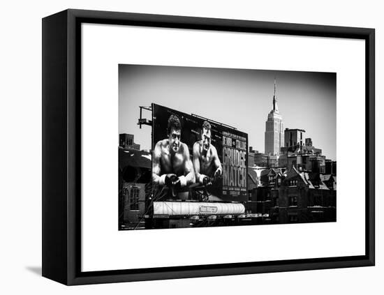 Urban Winter Scene at Meatpacking District with the Empire State Building View-Philippe Hugonnard-Framed Stretched Canvas