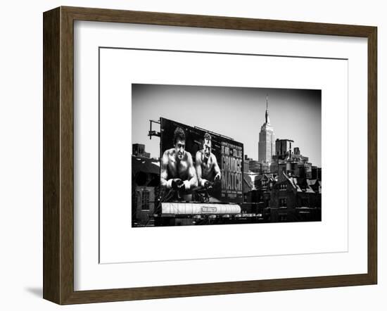 Urban Winter Scene at Meatpacking District with the Empire State Building View-Philippe Hugonnard-Framed Art Print