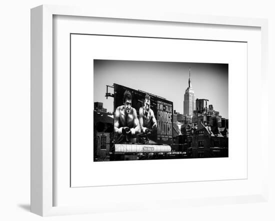 Urban Winter Scene at Meatpacking District with the Empire State Building View-Philippe Hugonnard-Framed Art Print