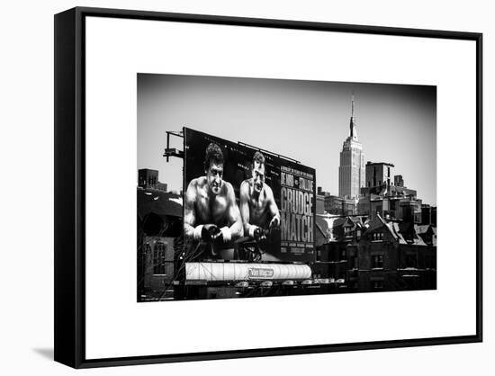 Urban Winter Scene at Meatpacking District with the Empire State Building View-Philippe Hugonnard-Framed Stretched Canvas