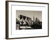 Urban Winter Scene at Meatpacking District with the Empire State Building View-Philippe Hugonnard-Framed Art Print