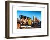 Urban Winter Scene at Meatpacking District with the Empire State Building View-Philippe Hugonnard-Framed Art Print