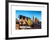 Urban Winter Scene at Meatpacking District with the Empire State Building View-Philippe Hugonnard-Framed Art Print