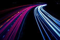 Motorway Light Trails-urbanbuzz-Photographic Print