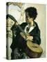 Urchin with a Guitar, 1877-Antonio Mancini-Stretched Canvas