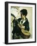 Urchin with a Guitar, 1877-Antonio Mancini-Framed Giclee Print