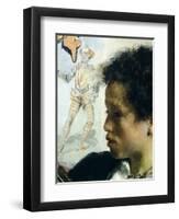 Urchin with Guitar, 1877-Antonio Mancini-Framed Giclee Print