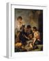 Urchins Playing Dice, about 1670/1675-Bartolomé Estéban Murillo-Framed Giclee Print