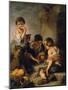 Urchins Playing Dice, about 1670/1675-Bartolomé Estéban Murillo-Mounted Giclee Print