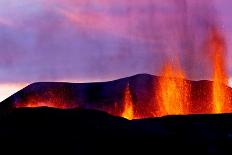 Volcanic eruption near Eyjafjallajoekull glacier, Iceland-Uri Golman-Photographic Print