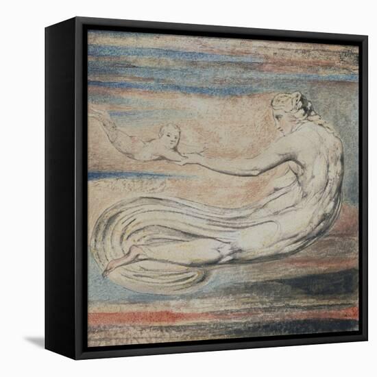 Urizen, Plate 2 of Urizen: Teach These Souls to Fly-William Blake-Framed Stretched Canvas