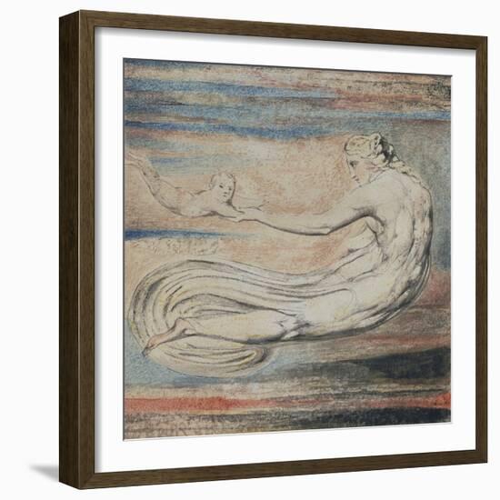 Urizen, Plate 2 of Urizen: Teach These Souls to Fly-William Blake-Framed Giclee Print