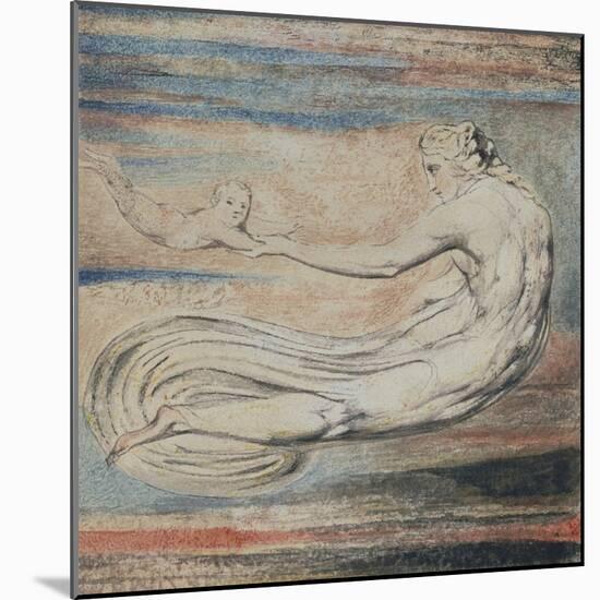 Urizen, Plate 2 of Urizen: Teach These Souls to Fly-William Blake-Mounted Giclee Print