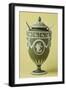 Urn, Green Stoneware, Wedgwood Manufacture, Staffordshire, England-null-Framed Giclee Print