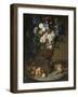 Urn of Flowers with Fruits and Hare, 1715-Alexandre-Francois Desportes-Framed Premium Giclee Print