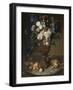 Urn of Flowers with Fruits and Hare, 1715-Alexandre-Francois Desportes-Framed Premium Giclee Print