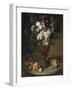 Urn of Flowers with Fruits and Hare, 1715-Alexandre-Francois Desportes-Framed Premium Giclee Print