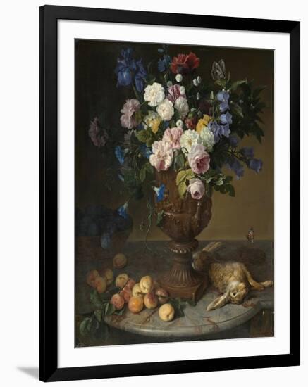 Urn of Flowers with Fruits and Hare, 1715-Alexandre-Francois Desportes-Framed Giclee Print