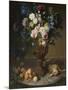 Urn of Flowers with Fruits and Hare, 1715-Alexandre-Francois Desportes-Mounted Giclee Print