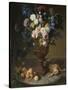 Urn of Flowers with Fruits and Hare, 1715-Alexandre-Francois Desportes-Stretched Canvas