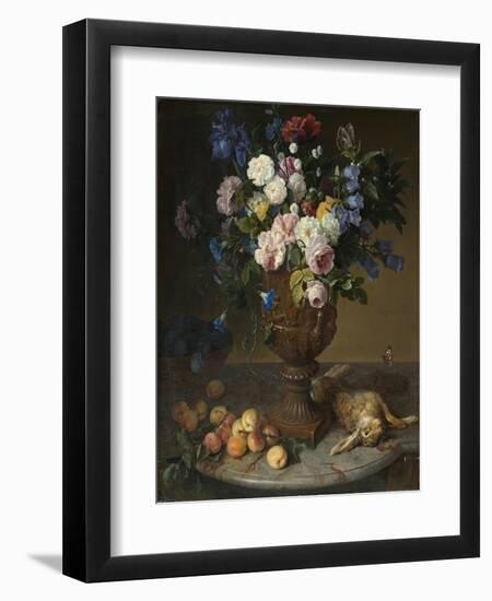 Urn of Flowers with Fruits and Hare, 1715-Alexandre-Francois Desportes-Framed Giclee Print