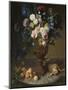 Urn of Flowers with Fruits and Hare, 1715-Alexandre-Francois Desportes-Mounted Giclee Print