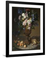 Urn of Flowers with Fruits and Hare, 1715-Alexandre-Francois Desportes-Framed Giclee Print