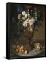 Urn of Flowers with Fruits and Hare, 1715-Alexandre-Francois Desportes-Framed Stretched Canvas