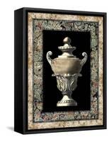 Urn on Marbleized Background I-null-Framed Stretched Canvas