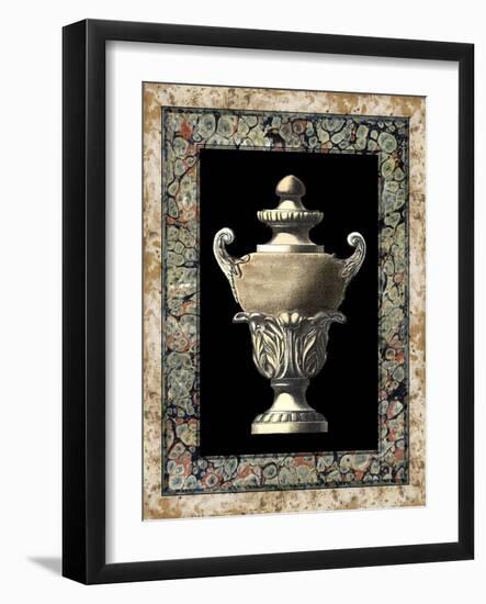 Urn on Marbleized Background I-null-Framed Art Print