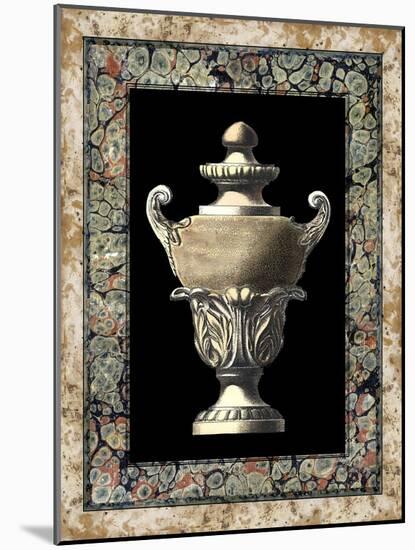 Urn on Marbleized Background I-null-Mounted Art Print