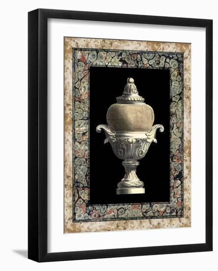 Urn on Marbleized Background II-null-Framed Art Print