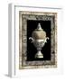 Urn on Marbleized Background II-null-Framed Art Print