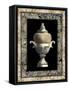 Urn on Marbleized Background II-null-Framed Stretched Canvas