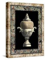 Urn on Marbleized Background II-null-Stretched Canvas