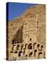 Urn Tomb, Petra, Unesco World Heritage Site, Jordan, Middle East-Sergio Pitamitz-Stretched Canvas