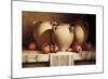 Urns with Persimmons and Pomegranates-Loran Speck-Mounted Giclee Print