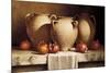 Urns with Persimmons and Pomegranates-Loran Speck-Mounted Giclee Print