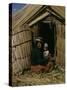 Uro Indian Woman and Baby, Lake Titicaca, Peru, South America-Sybil Sassoon-Stretched Canvas