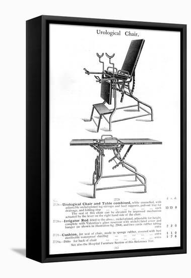 Urological Chair, Table-null-Framed Stretched Canvas