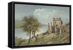 Urquhart Castle - Loch Ness-English School-Framed Stretched Canvas