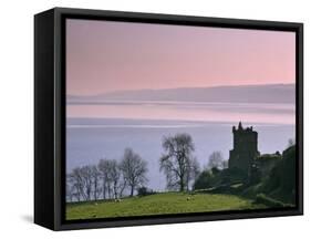 Urquhart Castle, Strone Point on the North-Western Shore of Loch Ness, Inverness-Shire-Nigel Blythe-Framed Stretched Canvas