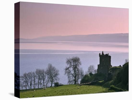 Urquhart Castle, Strone Point on the North-Western Shore of Loch Ness, Inverness-Shire-Nigel Blythe-Stretched Canvas