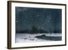 Ursa Major and Ursa Minor (The Great Bear and the Little Bear) in the Northern Sky-null-Framed Art Print