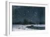 Ursa Major and Ursa Minor (The Great Bear and the Little Bear) in the Northern Sky-null-Framed Art Print