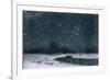 Ursa Major and Ursa Minor (The Great Bear and the Little Bear) in the Northern Sky-null-Framed Art Print