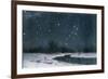 Ursa Major and Ursa Minor (The Great Bear and the Little Bear) in the Northern Sky-null-Framed Art Print